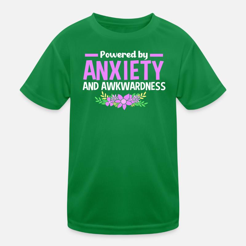 Anxiety ängstlich Angsthase Introvertiert Kinder Funktions-T-Shirt