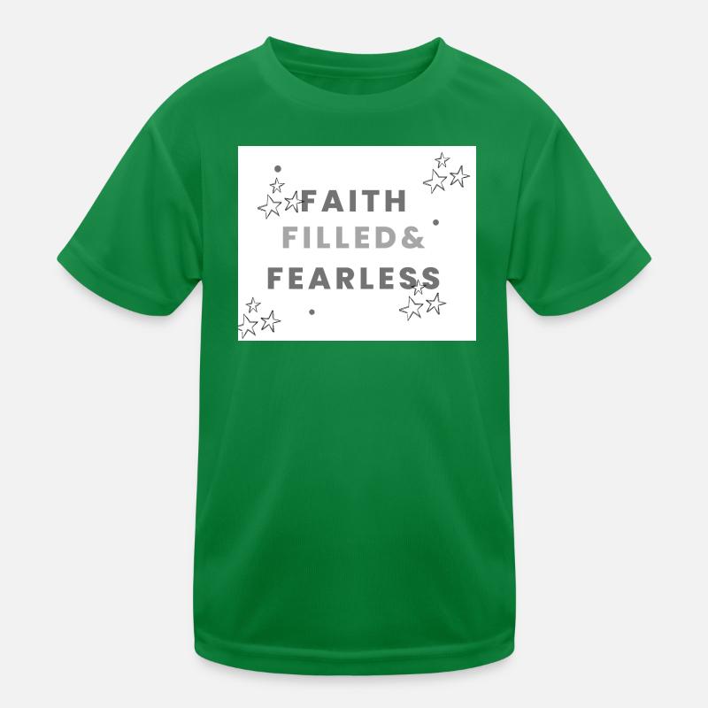 Voller Glauben und furchtlos Kinder Funktions-T-Shirt