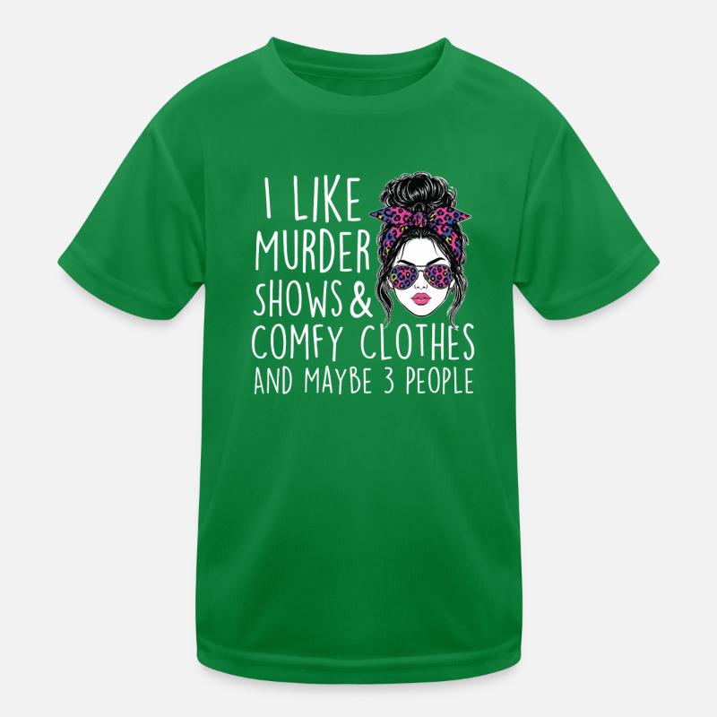 Murder Shows Comfy Clothes 3 People Kids Functional T-Shirt
