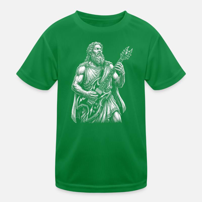 Zeus plays guitar Kids Functional T-Shirt