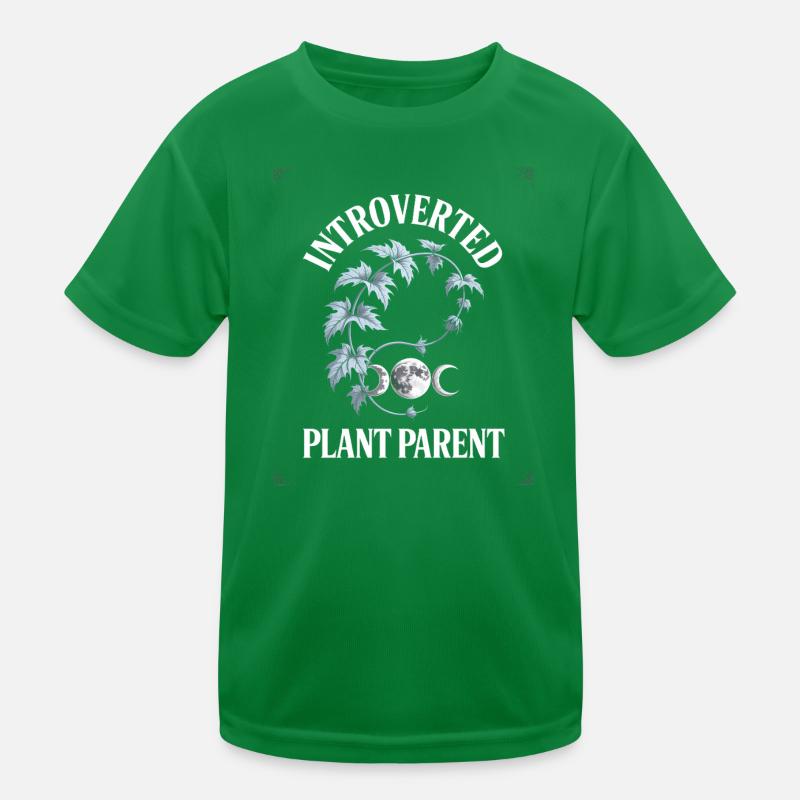 Introverted Plant Parent Moon Palms Kids Functional T-Shirt