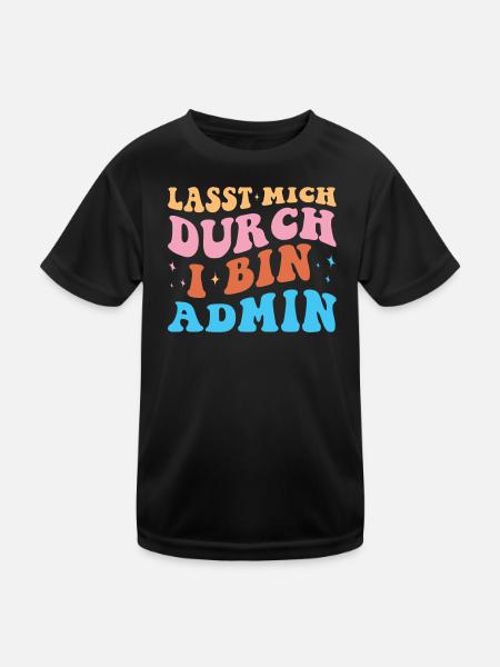 Laissez-moi passer par l’administration rétro technicien administratif - T-shirt sport Enfant - noir - Devant