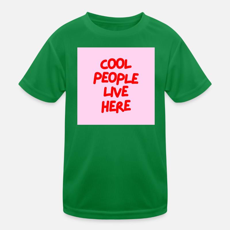 Minimalist COOL PEOPLE LIVE HERE Graphic Tee Desgn T-shirt sport Enfant