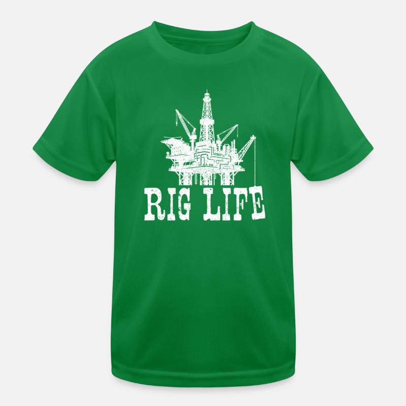 Rig Life Ölfeldarbeiter Roughneck Kinder Funktions-T-Shirt