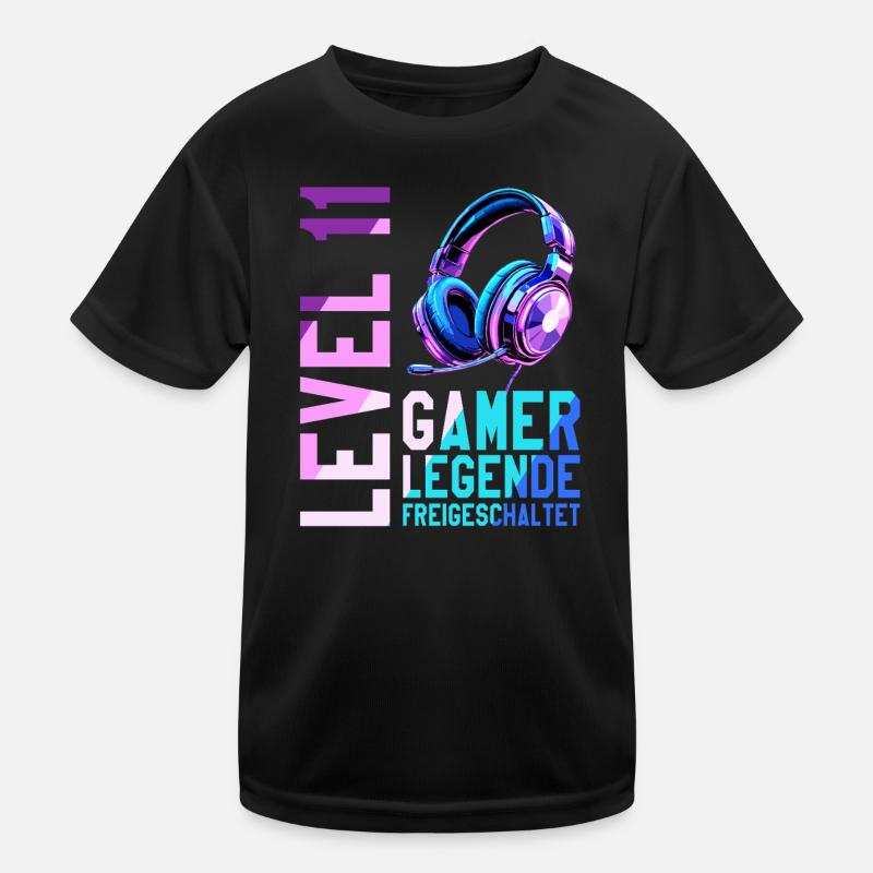 11. Geburtstag Junge Mädchen Gaming Level 11 Jahre Kinder Funktions-T-Shirt