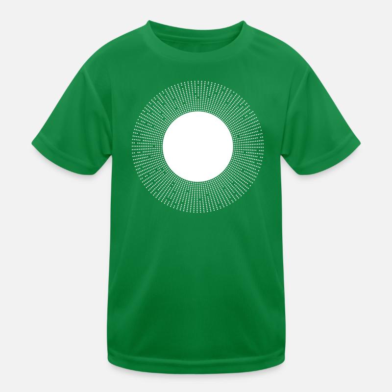 Circular Dot Burst Radiance Kids Functional T-Shirt