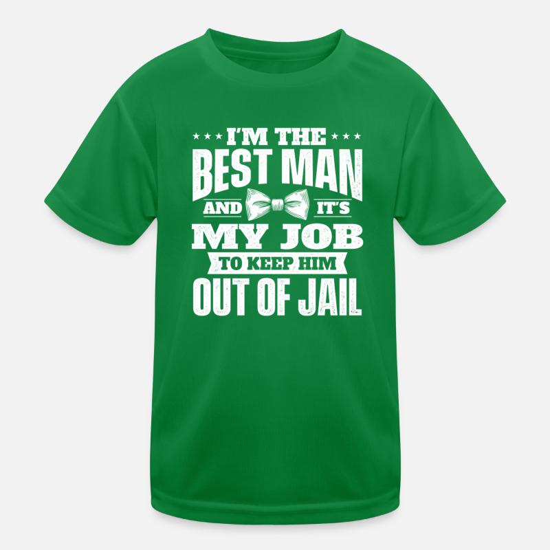 Le garçon d’honneur le garde hors de prison Enterrement de vie de garçon T-shirt sport Enfant