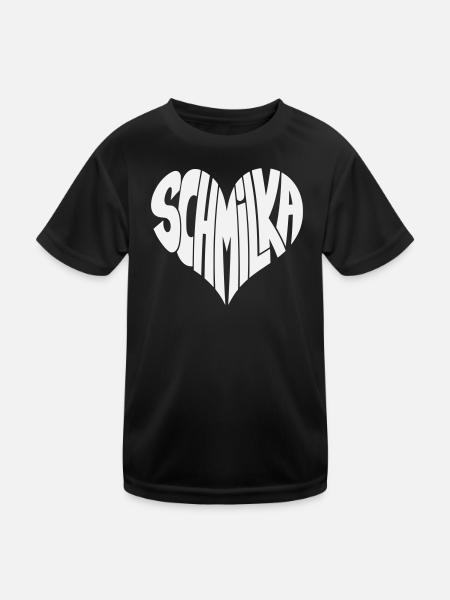Schmilka, Ba Schandau Heart Lettering - Kids Functional T-Shirt - black - Front