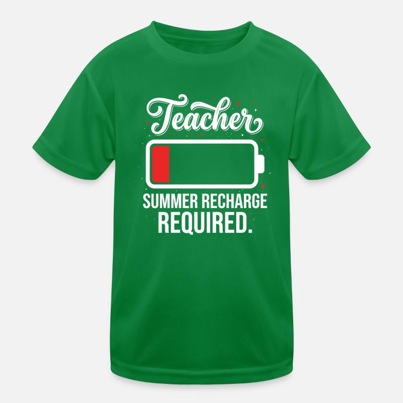 Lehrer Sommer aufladen Kinder Funktions-T-Shirt