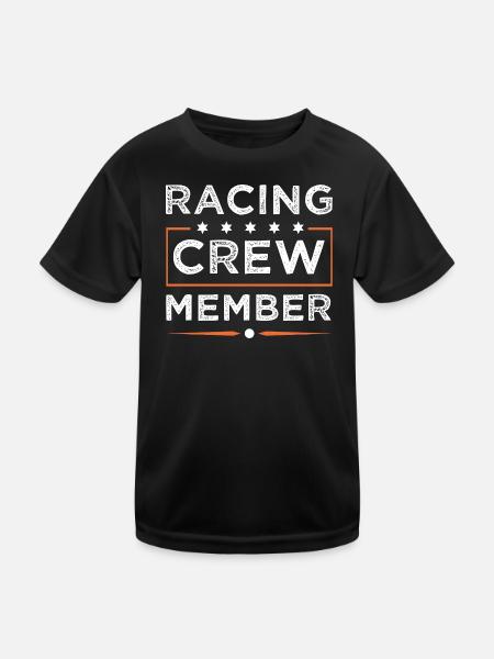 Racing Crew - Kinder Funktions-T-Shirt - Schwarz - Vorne