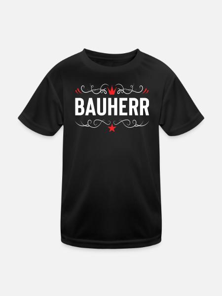Client House Construction - Kids Functional T-Shirt - black - Front