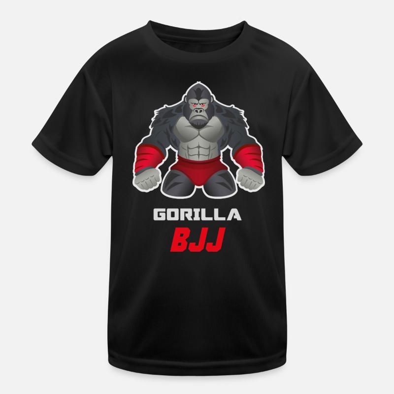 Gorilla BJJ Grappling Beast Design Kinder Funktions-T-Shirt