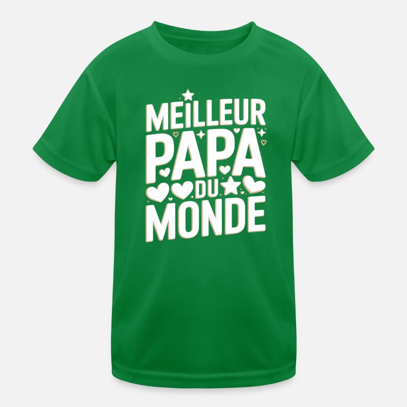 World's Best Dad – Vatertagsgeschenk Kinder Funktions-T-Shirt