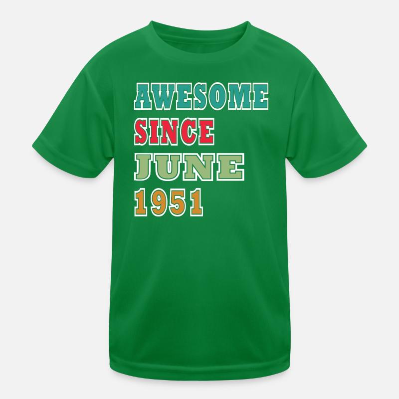 Retro 1951 June Layout Kids Functional T-Shirt