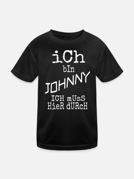 Geschenk für Johnny - Kinder Funktions-T-Shirt - Schwarz - Vorne