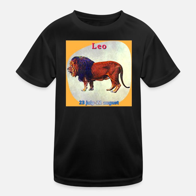 Löwe - Kinder Funktions-T-Shirt - Schwarz