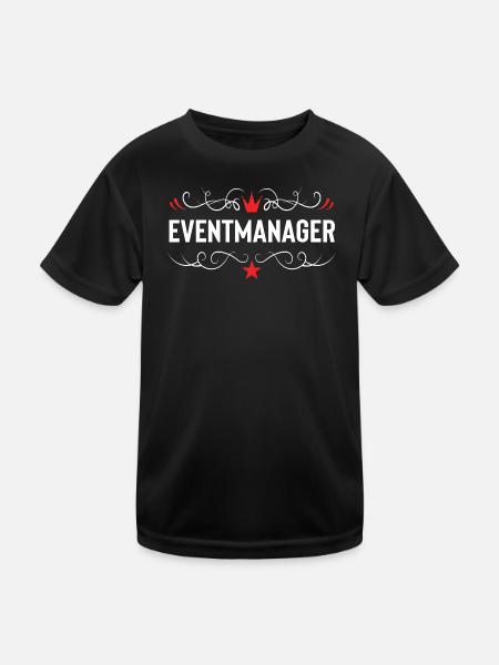Event Manager - Kids Functional T-Shirt - black - Front