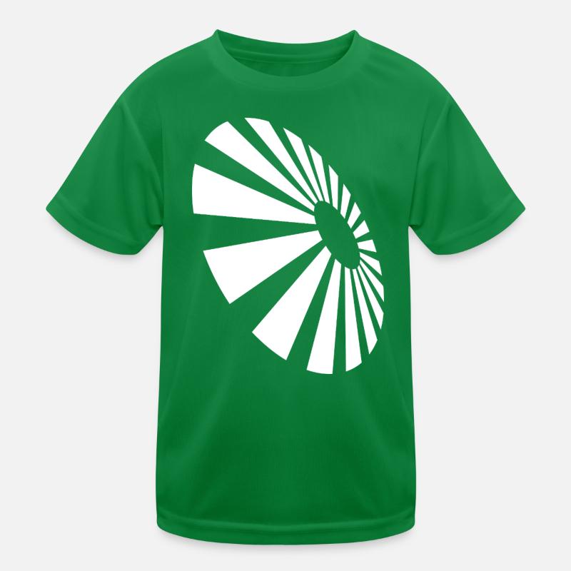 Spiralfächer-monochromes Muster Kinder Funktions-T-Shirt
