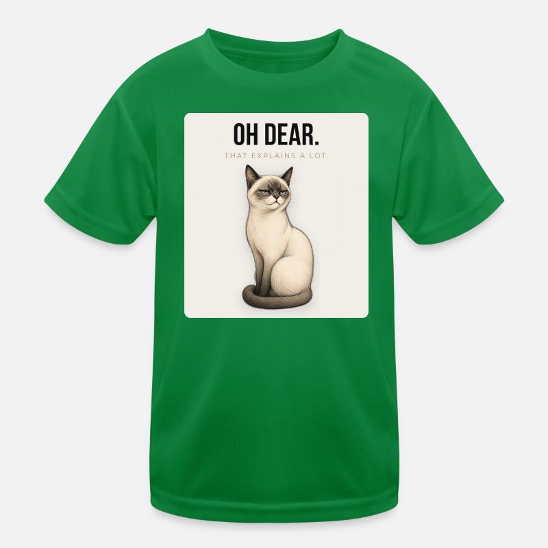 OH DEAR. Noble Cat Sarcastic Meme Design Kids Functional T-Shirt