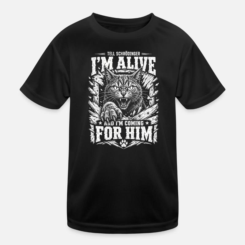 Schrödinger Katze Alive Shirt Kinder Funktions-T-Shirt