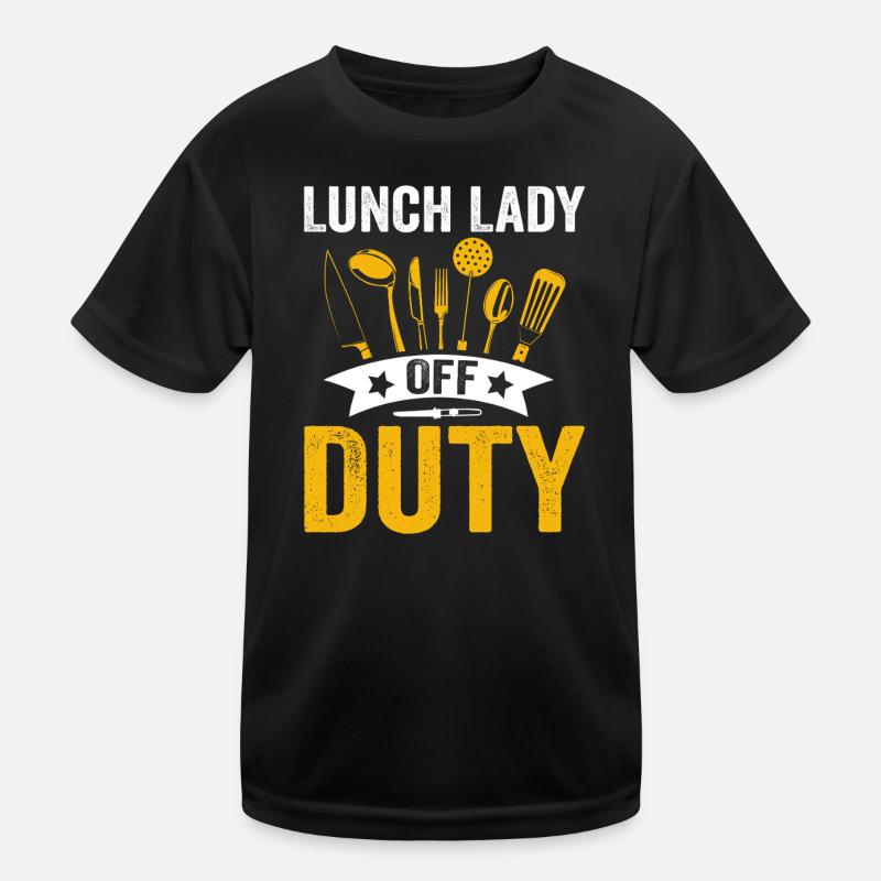 Lunch Lady Duty Kitchen Heroine Kids Functional T-Shirt