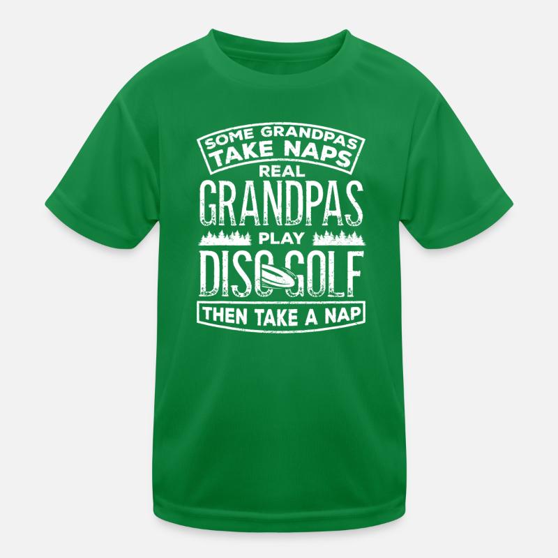 Grandpas Disc Golf Nickerchen-Abschlag Kinder Funktions-T-Shirt
