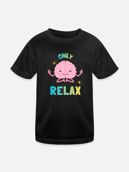 Rainbow Zen Brain - Kids Functional T-Shirt - black