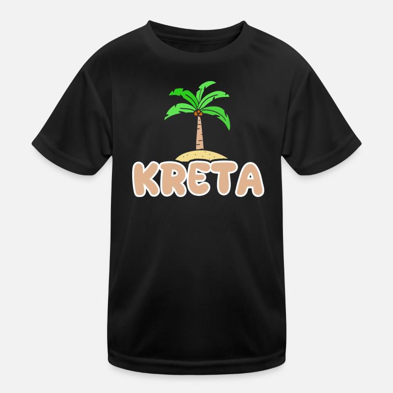 Kreta als Urlaub Kinder Funktions-T-Shirt