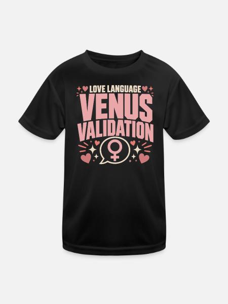 Venus sign Venus astrology - Kids Functional T-Shirt - black - Front