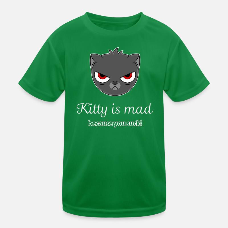offended cat Kids Functional T-Shirt