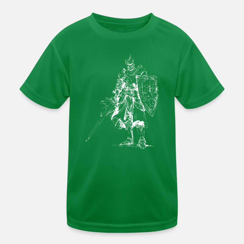Heraldischer Ritter mit Schild Kinder Funktions-T-Shirt