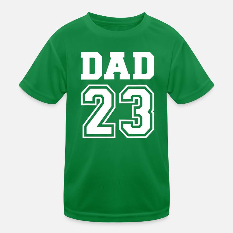 Dad 23 Bold Block Jersey Print Kids Functional T-Shirt