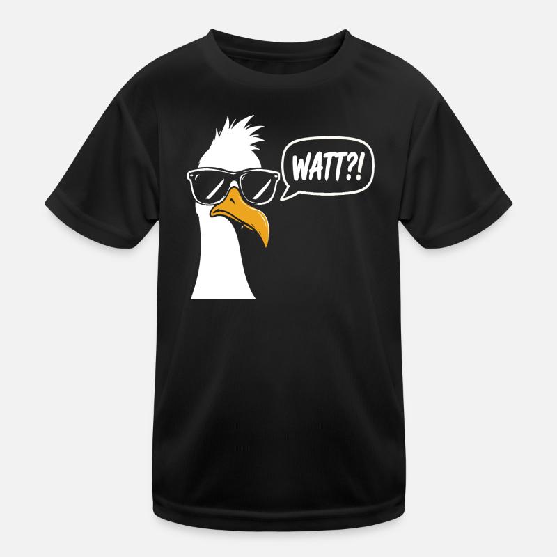 Sonnenbrillen Möwe mit Watt?! Kinder Funktions-T-Shirt