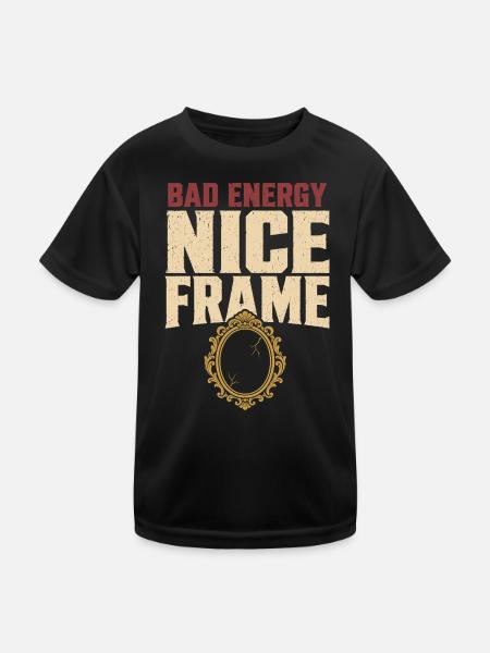 Haunted mirror, cursed mirror spirit in the mirror, - Kids Functional T-Shirt - black - Front