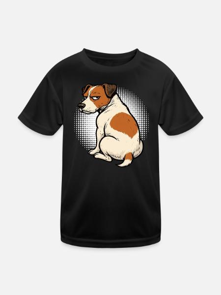 Jack Russel terrier Jack russel owner Jacky - Kids Functional T-Shirt - black - Front