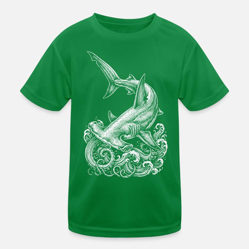 Hammerhai-Design Kinder Funktions-T-Shirt