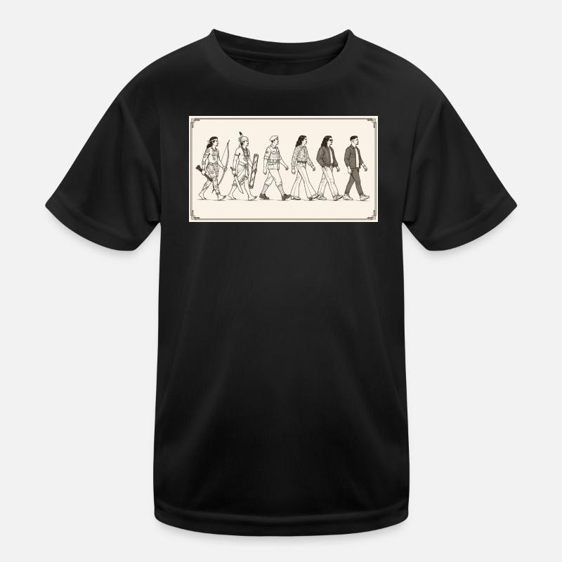 Évolution des Moluques par s2soon - T-shirt sport Enfant - noir