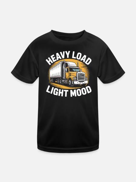 Professional Driver Truck Driver Truck Gift - Kids Functional T-Shirt - black - Front