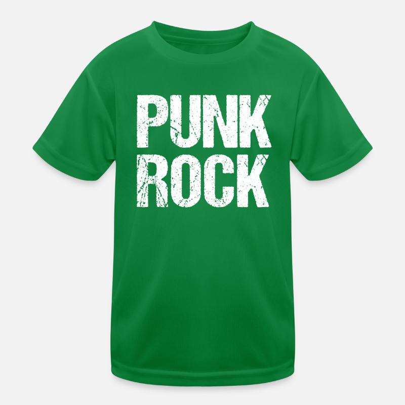 Punk Rock Distressed Typography Kids Functional T-Shirt