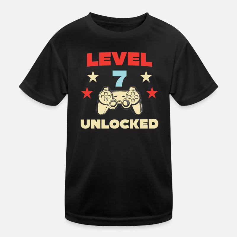  Geburtstag Level 7 Unlocked Game Controller Kinder Funktions-T-Shirt