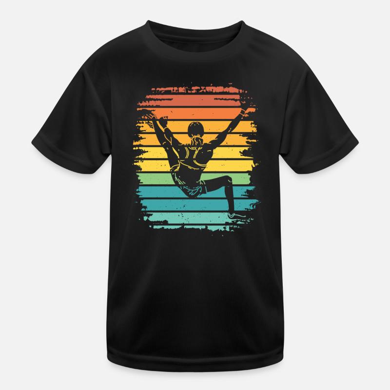 Boulderer Boulder Bouldern Kinder Funktions-T-Shirt