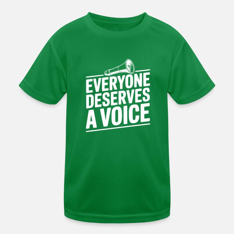 Jeder verdient eine Stimme Kinder Funktions-T-Shirt