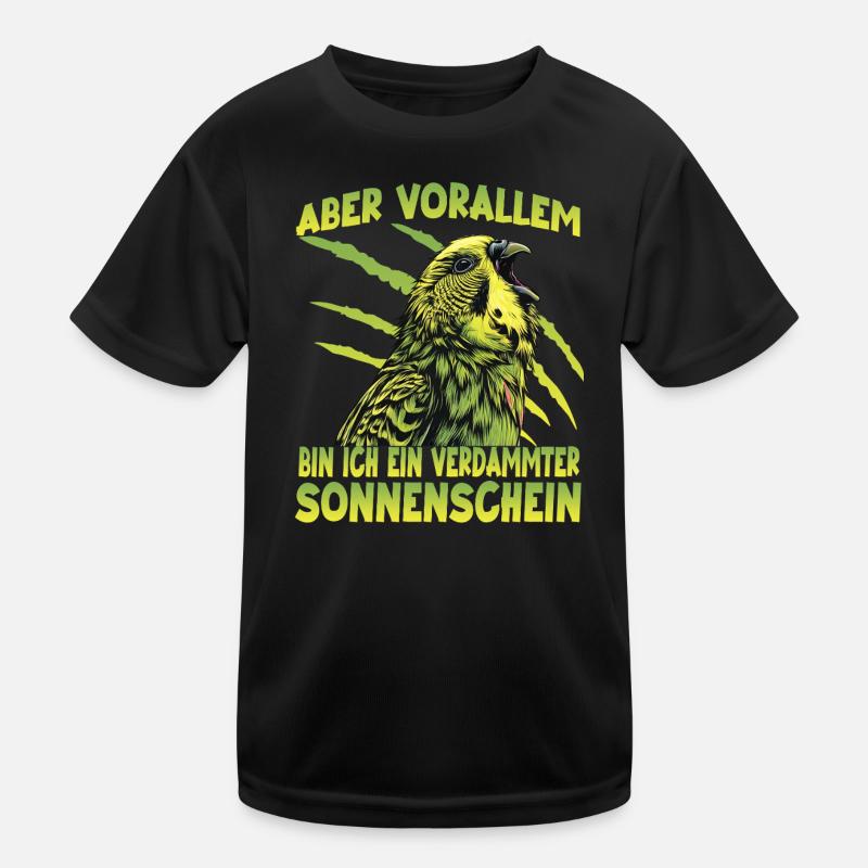 Budgie Wellensittich Australischer Sittich Budgie  Kinder Funktions-T-Shirt