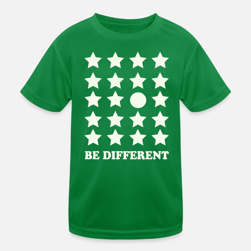 Be Different Star Grid Circle Kids Functional T-Shirt