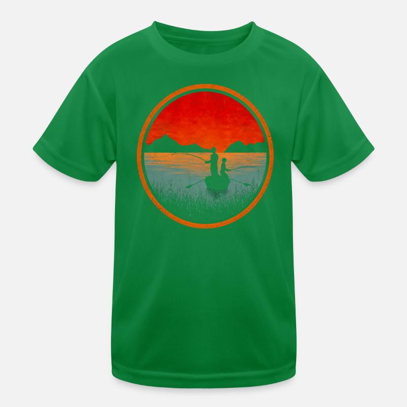 Boat Fishing Kids Functional T-Shirt