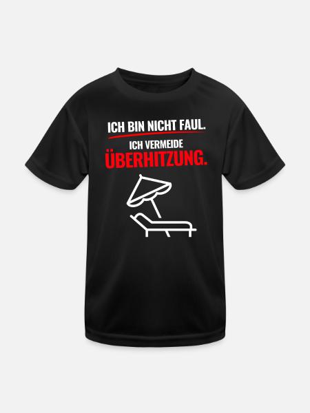Zu Heiß Für Leistung - Kinder Funktions-T-Shirt - Schwarz - Vorne