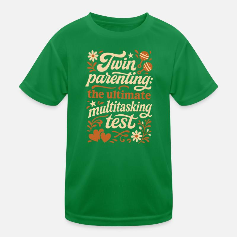 Zwillingseltern | Multitasking Test Kinder Funktions-T-Shirt