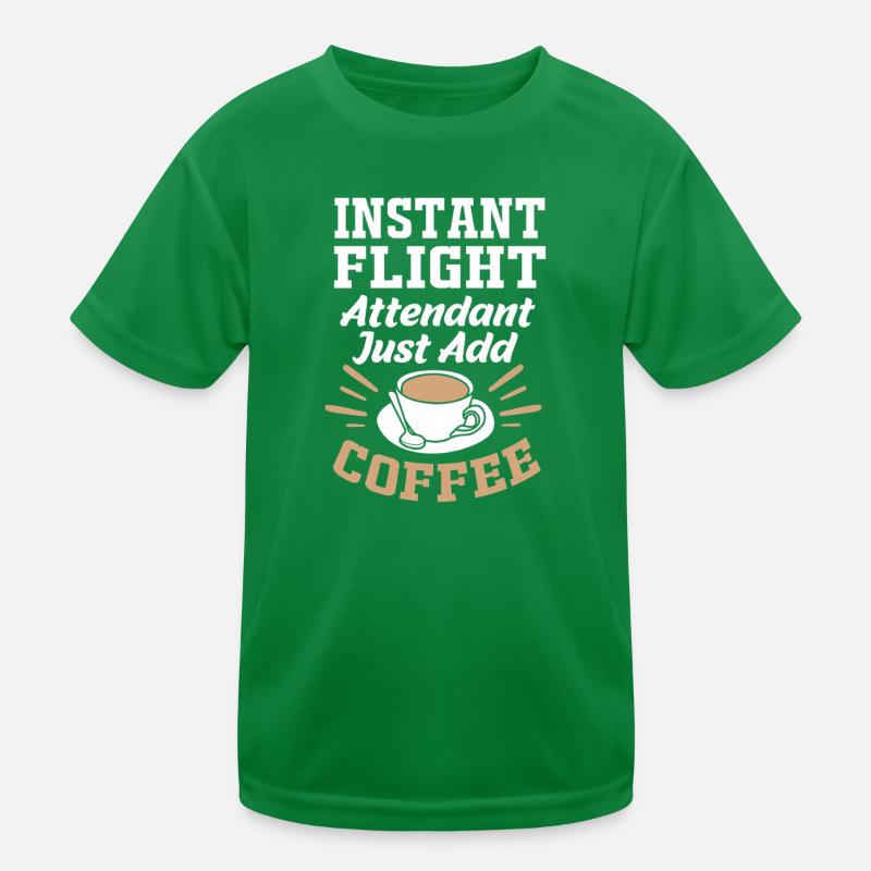 Stewardess Flight Attendant Kids Functional T-Shirt