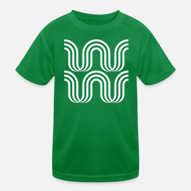 Monochrome Waves Embrace Kids Functional T-Shirt