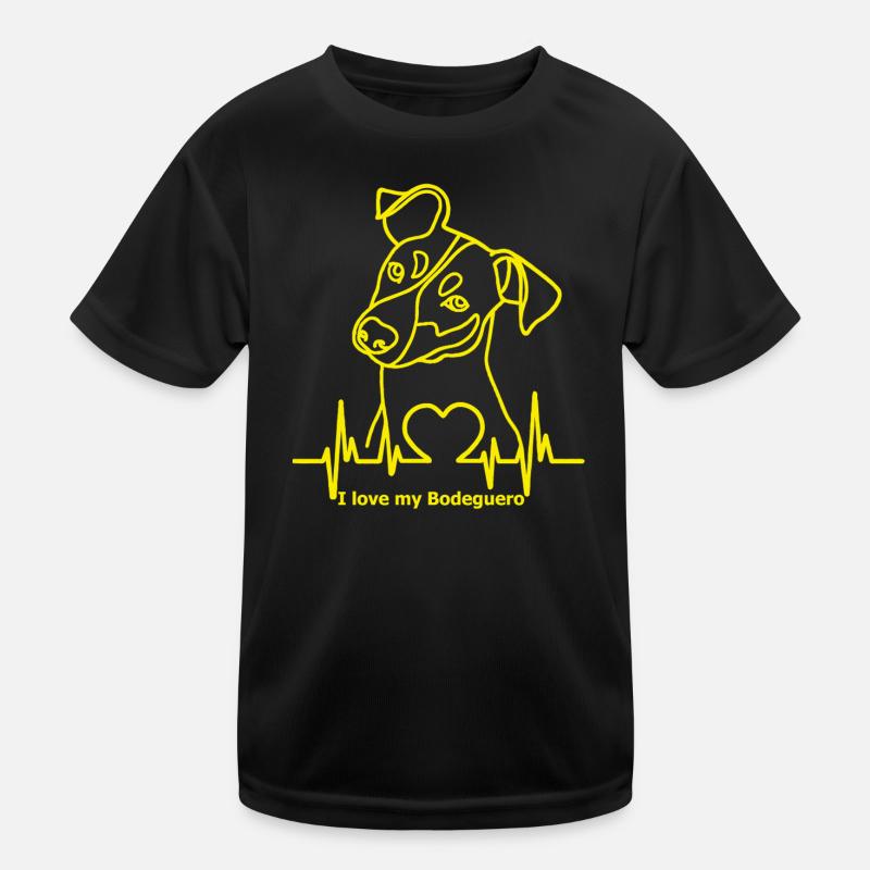 Bodeguero mit Herzschlag - Kinder Funktions-T-Shirt - Schwarz